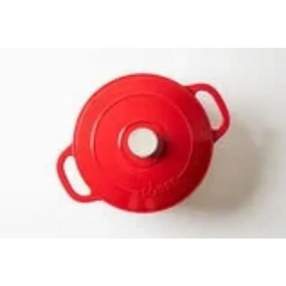 Lodge Cast Iron 5.5qt Red Enameled Dutch Oven  non stick cooking pot set
