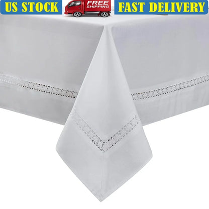 Heavy Duty Polyester Tablecloth Waterproof Wrinkle Free Stain Resistant Oil Proof Faux Linen Weddings Parties Banquets Dining