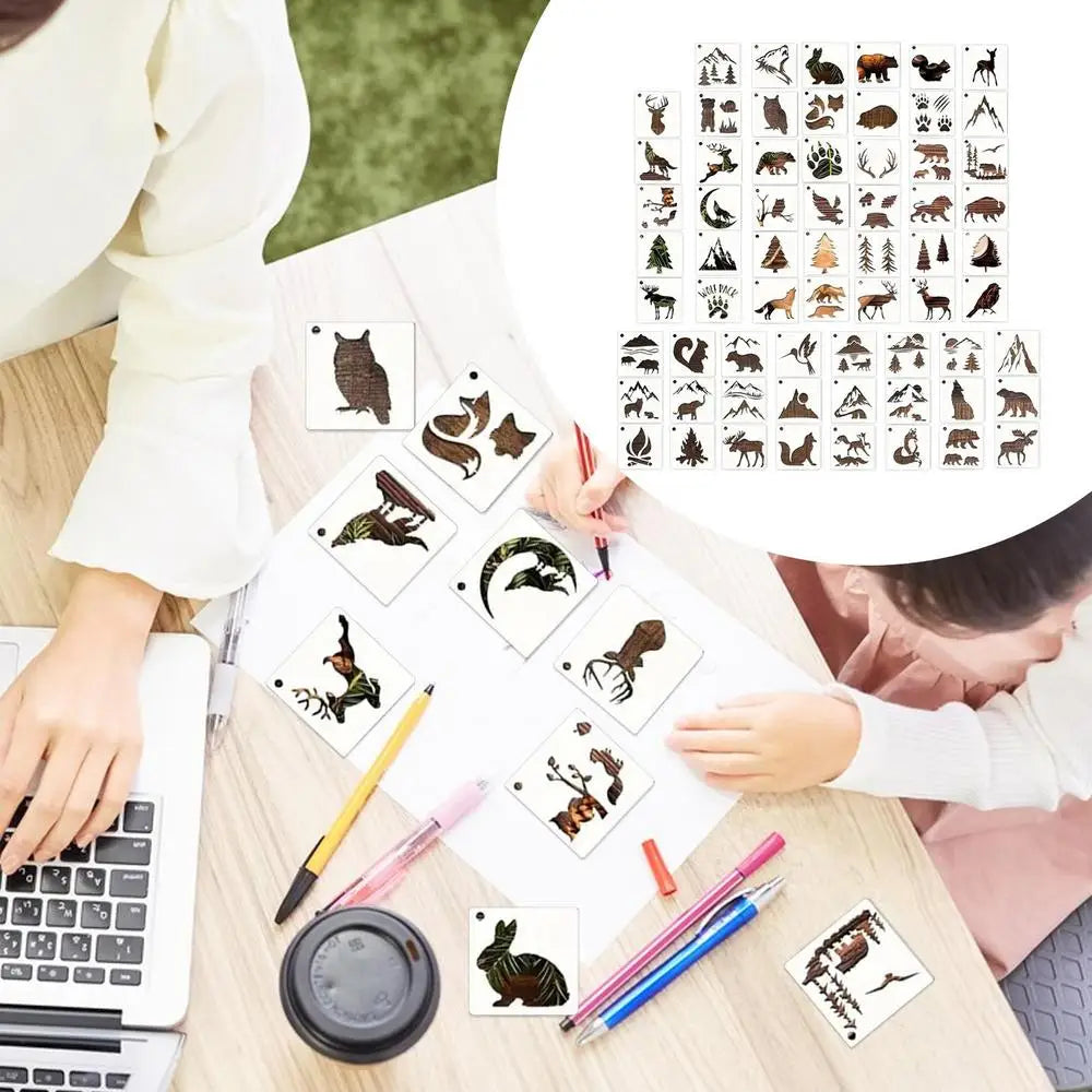 New Creative Animal Stencils For Crafts Reusable Painting Template Jungle Animal Template Easy To Use Painting Supplies Gifts