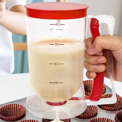 Pancake Mix Dispenser Handheld Cupcakes Batter Cup 900ml Batter Pourer Dispenser Leak-Proof Pancake Maker