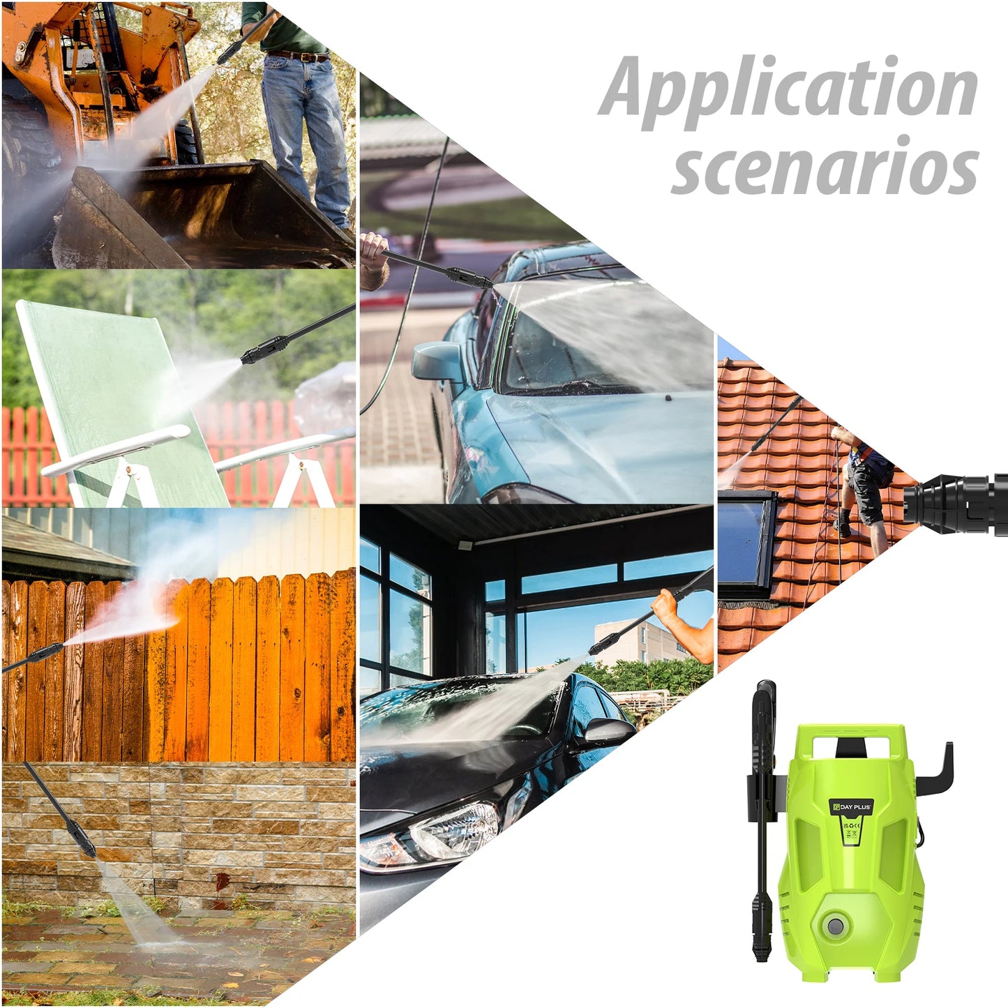 Home & Garden High Pressure Washer, Powerful Jet Nozzle, Portable Electric Jet Washer for Patio ,Car, Driveway ,Fences, Yard