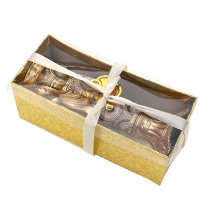 Ambrose Chrome Plated Crystal Embellished Ceramic Vase