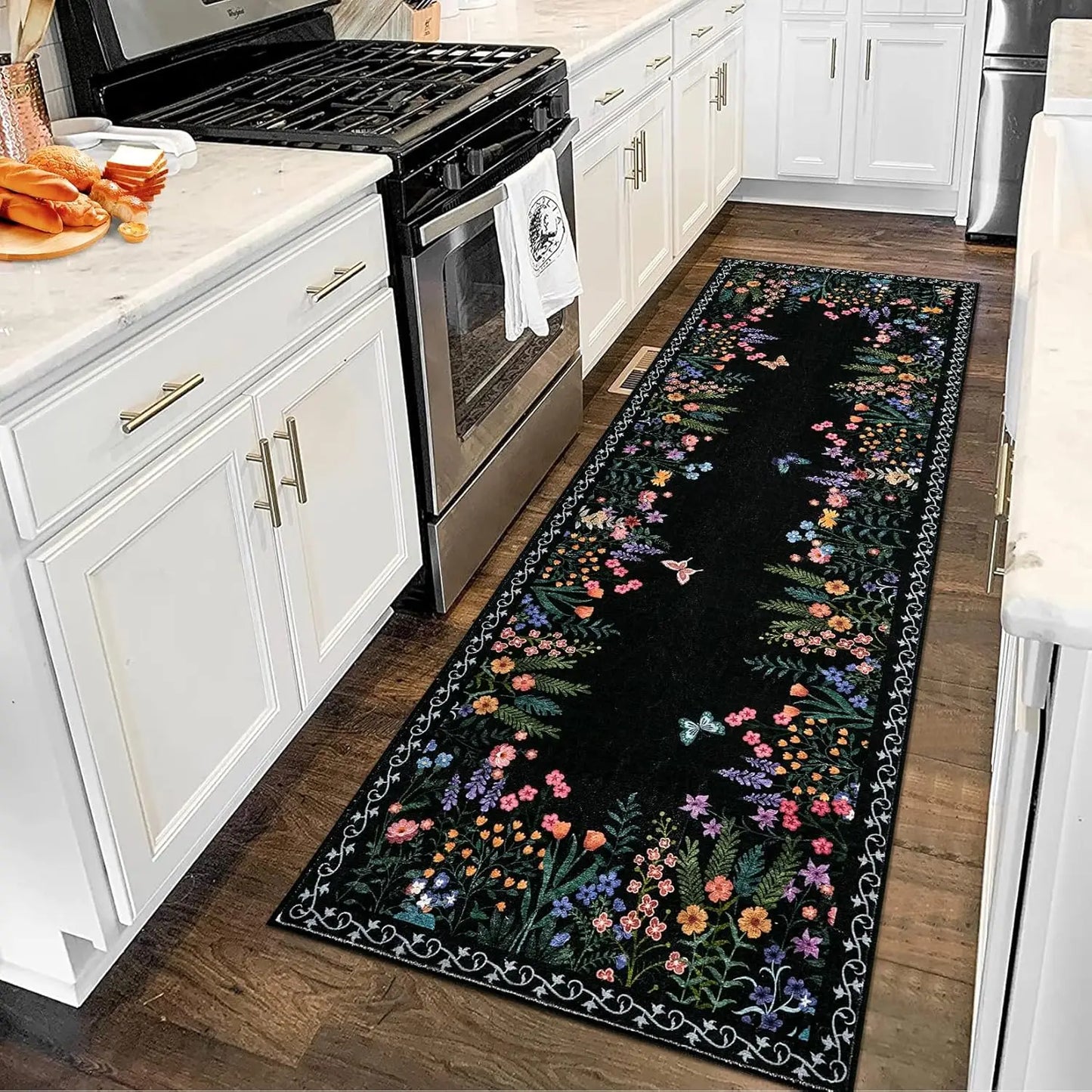 Washable Floral Rug ,Soft ,Non Slip