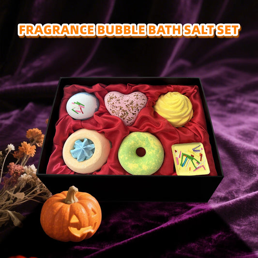 Halloween gifts  Bath Bombs Gift Set Natural Organic Bubble Bath Salt Ball Skin Care Moisturizing Exfoliating  Fragrances