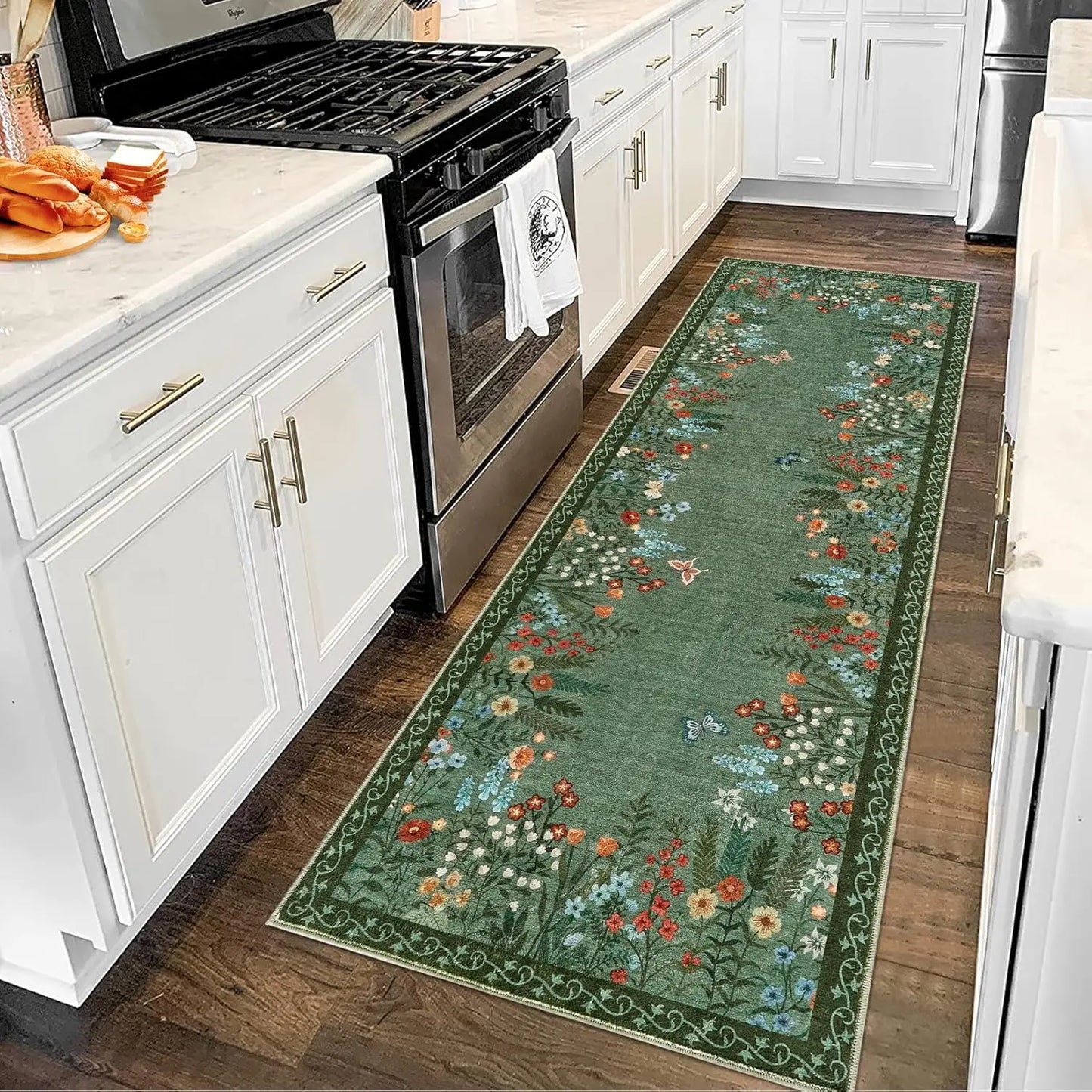 Floral Area Rug , Non Slip