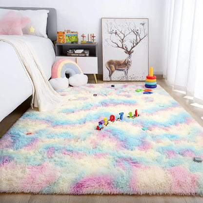 Super Soft Plush Tie Dye Velvet  For Living Room Bedroom Kids Room