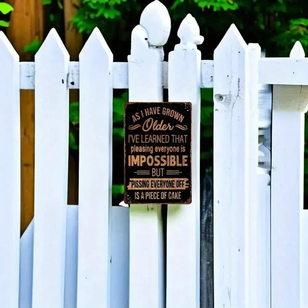 1PC Funny "As I Have Grown Older" Metal Sign - Humorous Motivational Tin Decor for Home, Fun Gift