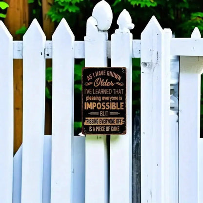 1PC Funny "As I Have Grown Older" Metal Sign - Humorous Motivational Tin Decor for Home, Fun Gift