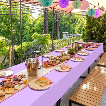 1/5 Pcs Multi Solid Color Disposable Plastic Tablecloth 137×183cm