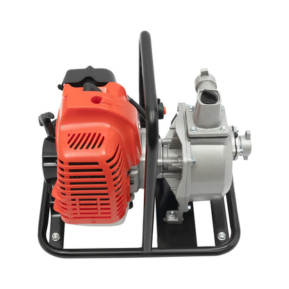 Gasoline Water Pump 2-Stroke Portable Gasoline Engine Trash Pump 20m Lift Powerful Engine Water Transfer Pump 26.25ft Suction