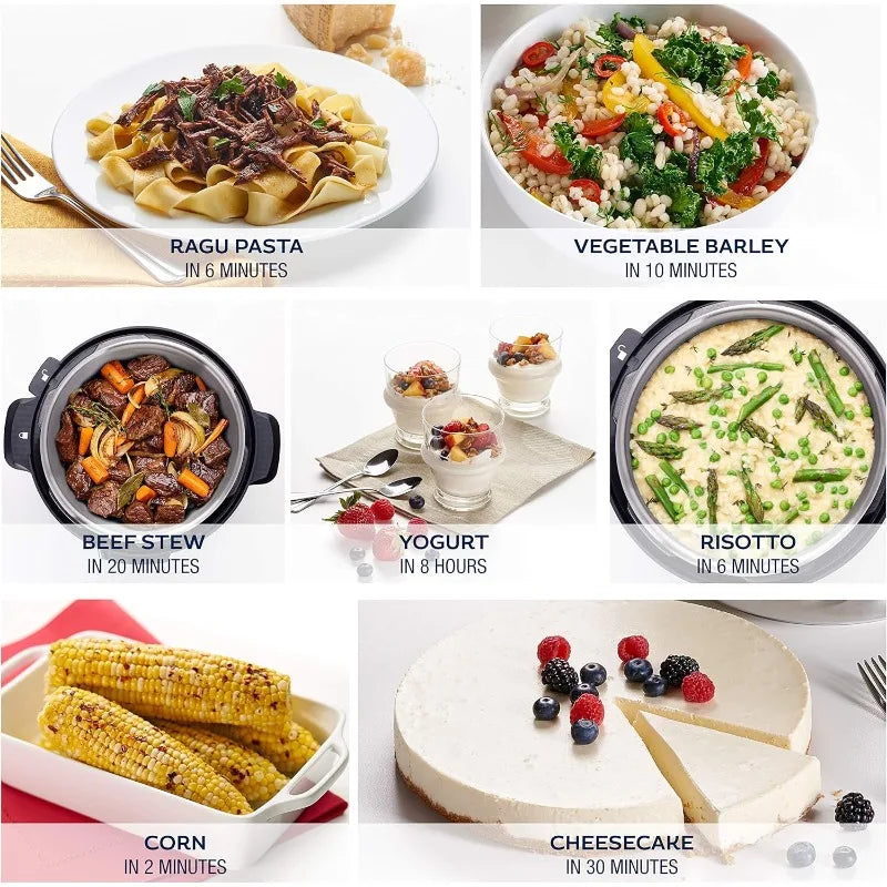 8 Quart Multi-cooker Stainless Steel, Serves 6 people