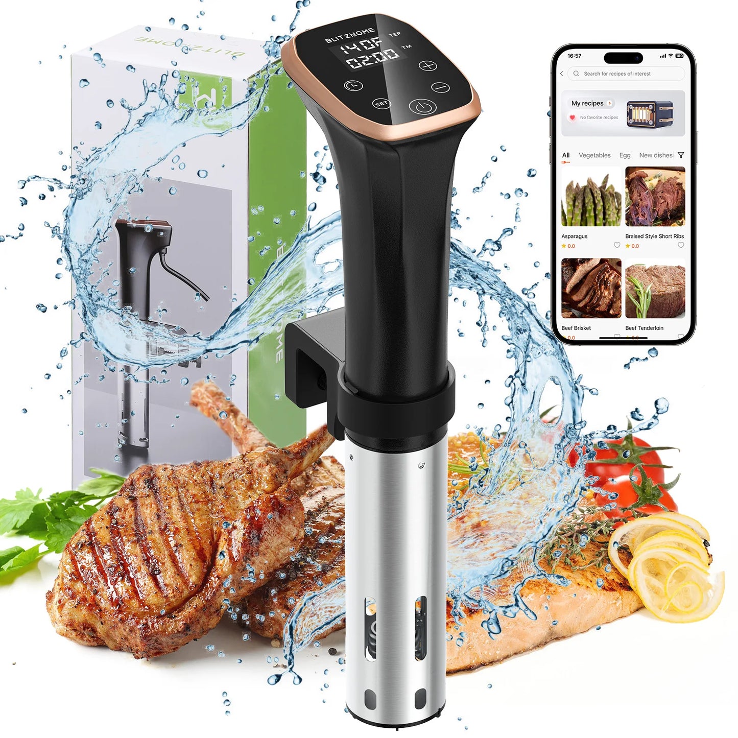 Slow Cooker IPX7 Waterproof  Versatile Cooking Food Preparation Appliance for kitchen