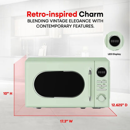 700W Retro Countertop Microwave