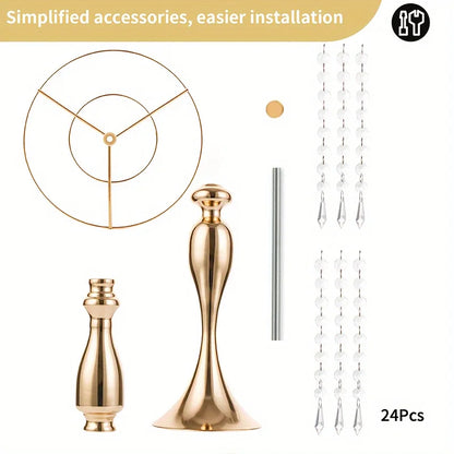 Tall Crystal Flower Stand