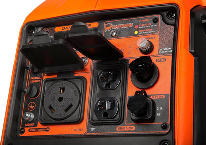 Quiet and Lightweight 3600-Watt Dual Fuel RV-Ready Portable Inverter Generator with Fuel Shut Off