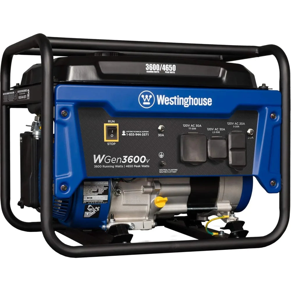 Outdoor Power Equipment 4650 Peak Watt Portable Generator, RV Ready 30A Outlet, Gas Powered