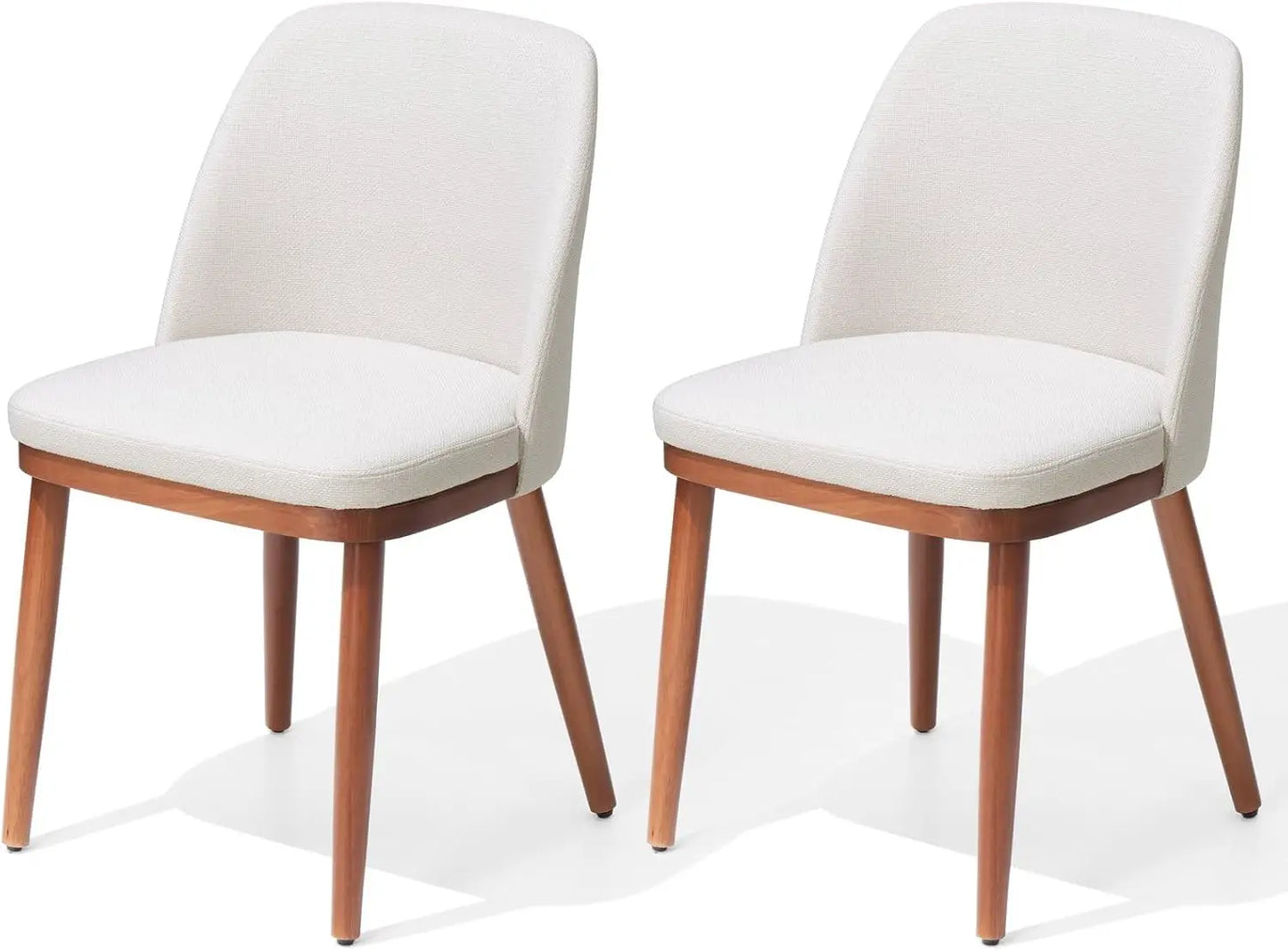 Upholstered Dining Chairs Set of 4, Modern Kitchen Chair with Back, Fabric