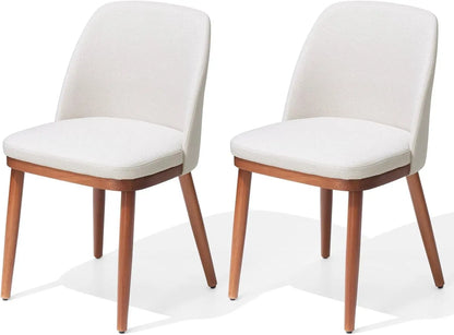 Upholstered Dining Chairs Set of 4, Modern Kitchen Chair with Back, Fabric