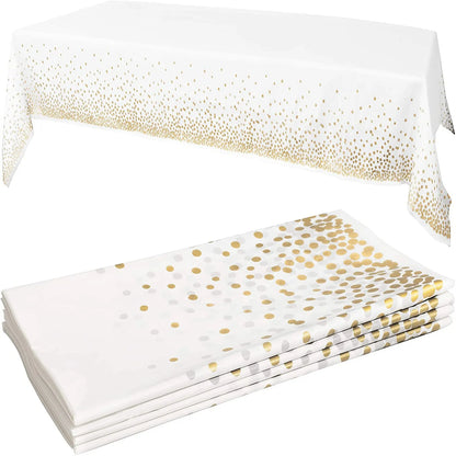 Gold Disposable Tablecloths Plastic