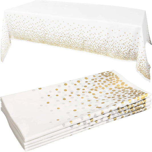Gold Disposable Tablecloths Plastic