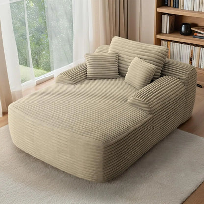 68'' Plush Corduroy Cloud Couch, Fluffy Oversized Sofa Bed for Bedroom Living Room, Comfy Boneless