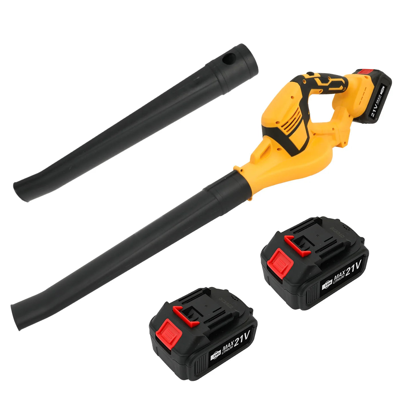 Cordless Electric Leaf Blower 140 MPH Brushless 2 in 1 Cleaner Power Tool Handheld 2x 21V Battery-Powered 3000mAh and Charger