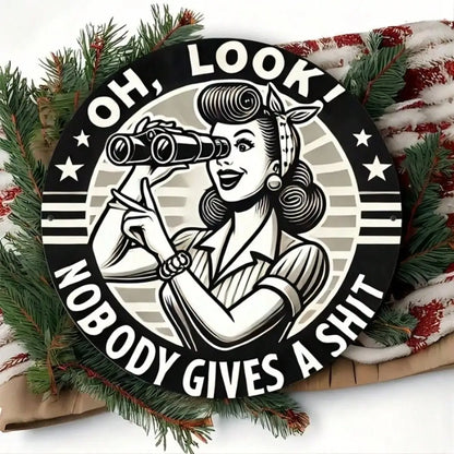 1pc 8x8" Humorous Quote Metal Sign,Home/Garage/Bar Decor,Xmas/Halloween Gift,Wall Sculpture