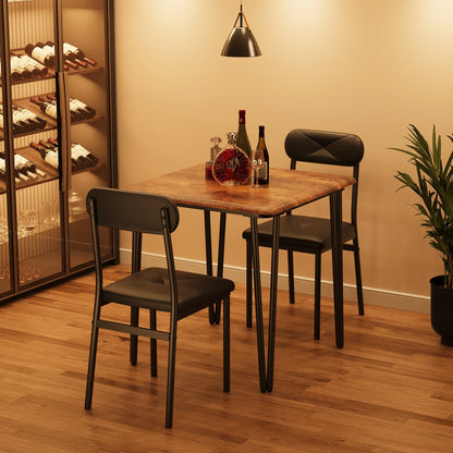 Small Dining Table Sets for 2 with Upholstered Chairs