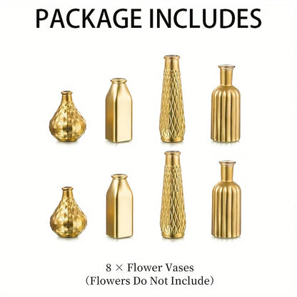 Gold Glass Vase Set