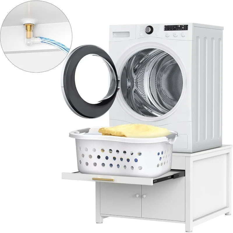 Laundry Pedestal Heavy Duty Metal Washer and Dryer Stand 29" Universal Fit Anti-Vibration ,770 LBS Capacity