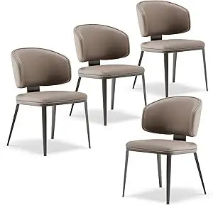 Dining Chairs Set of 4 Modern High Backrest Comfortable, Fashion Upholstered Kitchen Chair Armless Dinner Room Chair