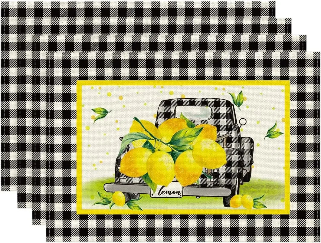 Lemon Summer Placemats 12 X 18 Inch