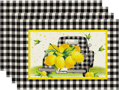Lemon Summer Placemats 12 X 18 Inch