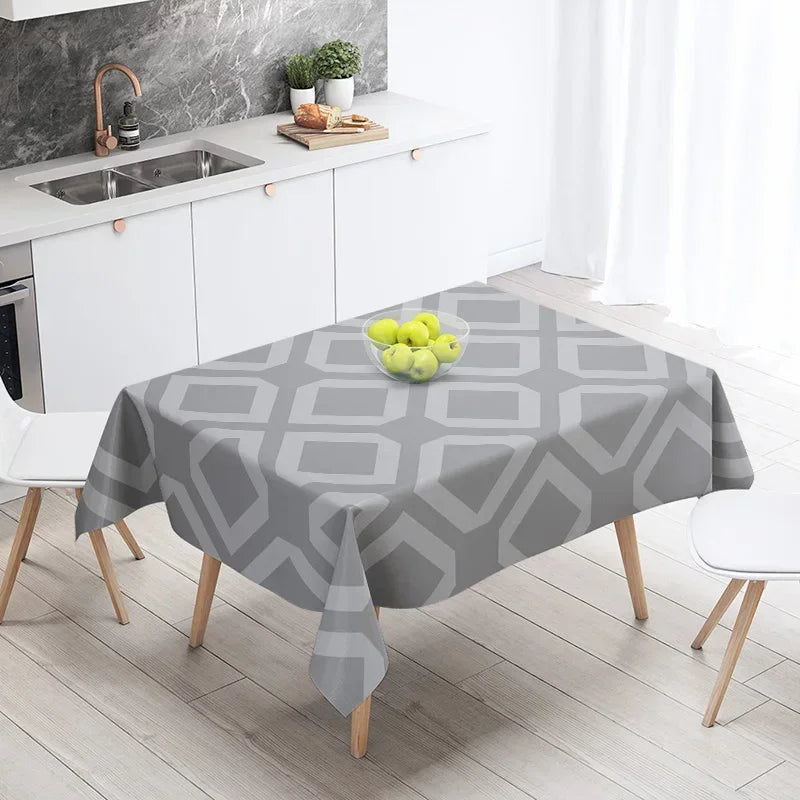Home tablecloths dining decoration and rectangular table accessories waterproof cloth Anti-stain simple Modern abstract nordic