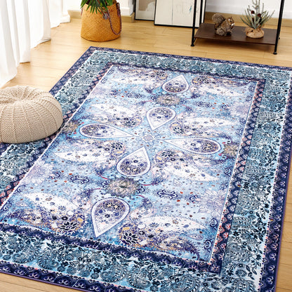 Soft Vintage Floral Area Rugs