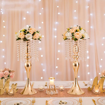 Tall Crystal Flower Stand