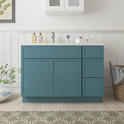 42" Unassembled  Bathroom Vanity - 2-Door & 3-Drawer Floor Cabinet