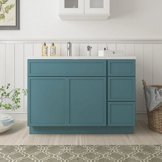 42" Unassembled  Bathroom Vanity - 2-Door & 3-Drawer Floor Cabinet