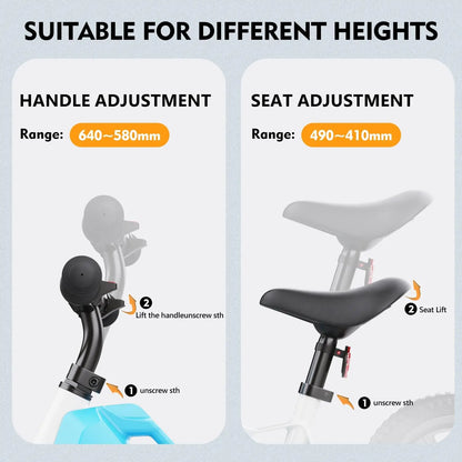 Electric Bikes for Kids, 180W Electric Balance Bike, 12" Pneumatic Tire 21.6V/5.2Ah Battery Boys & Girls E Bike Bicycle