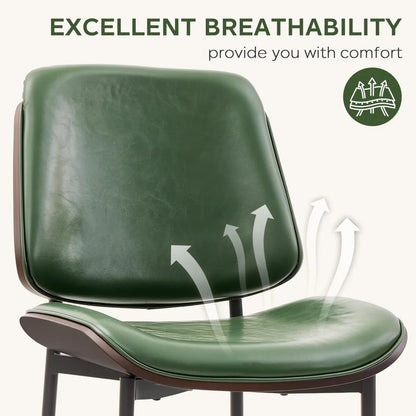 Dining Chairs Set of 4, Upholstered PU Leather Armless Dining Chair