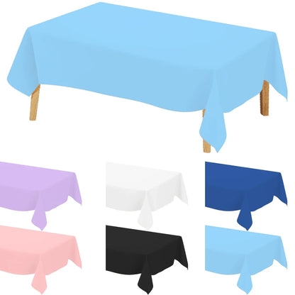1/5 Pcs Multi Solid Color Disposable Plastic Tablecloth 137×183cm
