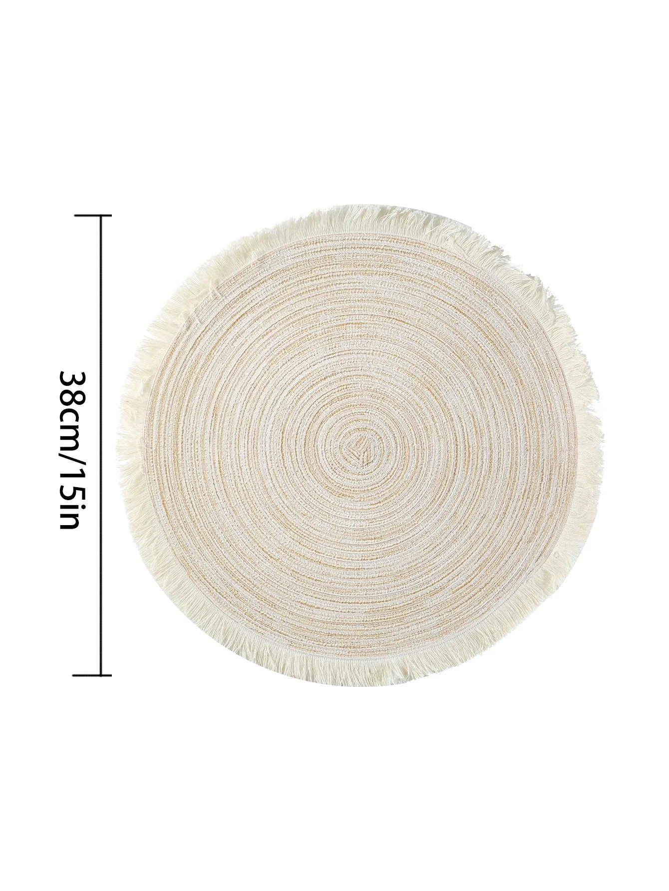 Hot Round Braided Placemats Set of 4 Washable PP Heat Resistant 38cm Table Place Mat for Kitchen Xmas Dining Table Party Decor