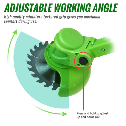 Weed Trimmer Lawn Electric Brushles 2-in-1 Cordless String Grass Trimmer Cutter Fast Charger With 2 xBattery for Yard Garden