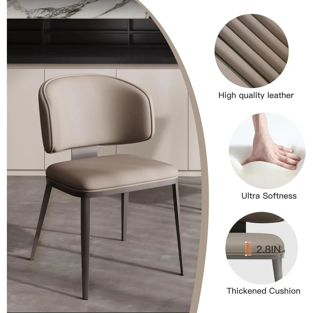 Dining Chairs Set of 4 Modern High Backrest Comfortable, Fashion Upholstered Kitchen Chair Armless Dinner Room Chair