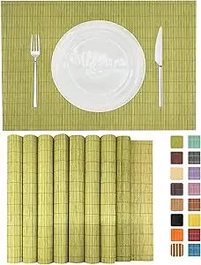 Set of 24 Bamboo Placemats 17.7X11.8Inch