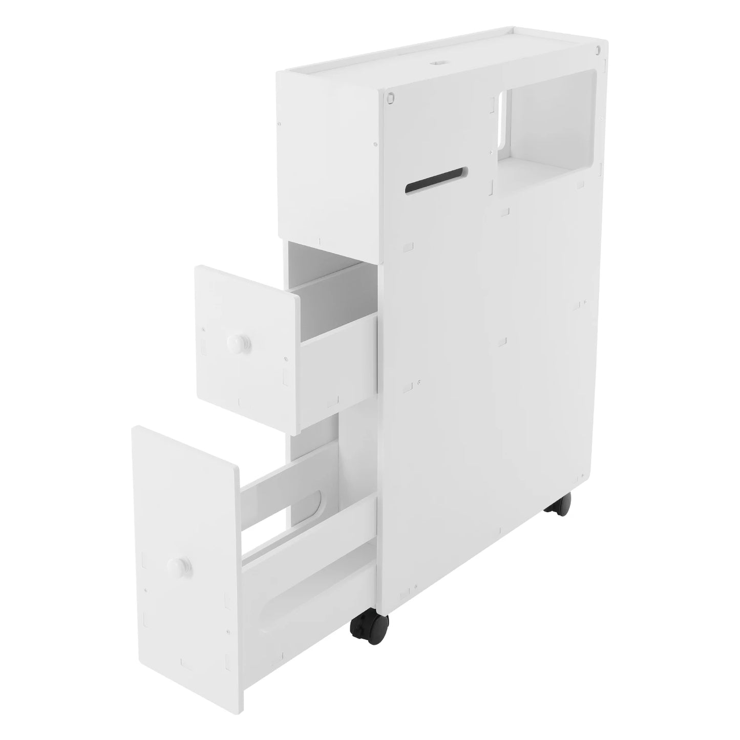 Bathroom Storage Cabinet, Narrow Floor Storage Cabinet, Storage Cabinet with Drawers 50kg Load-bearing Capacity