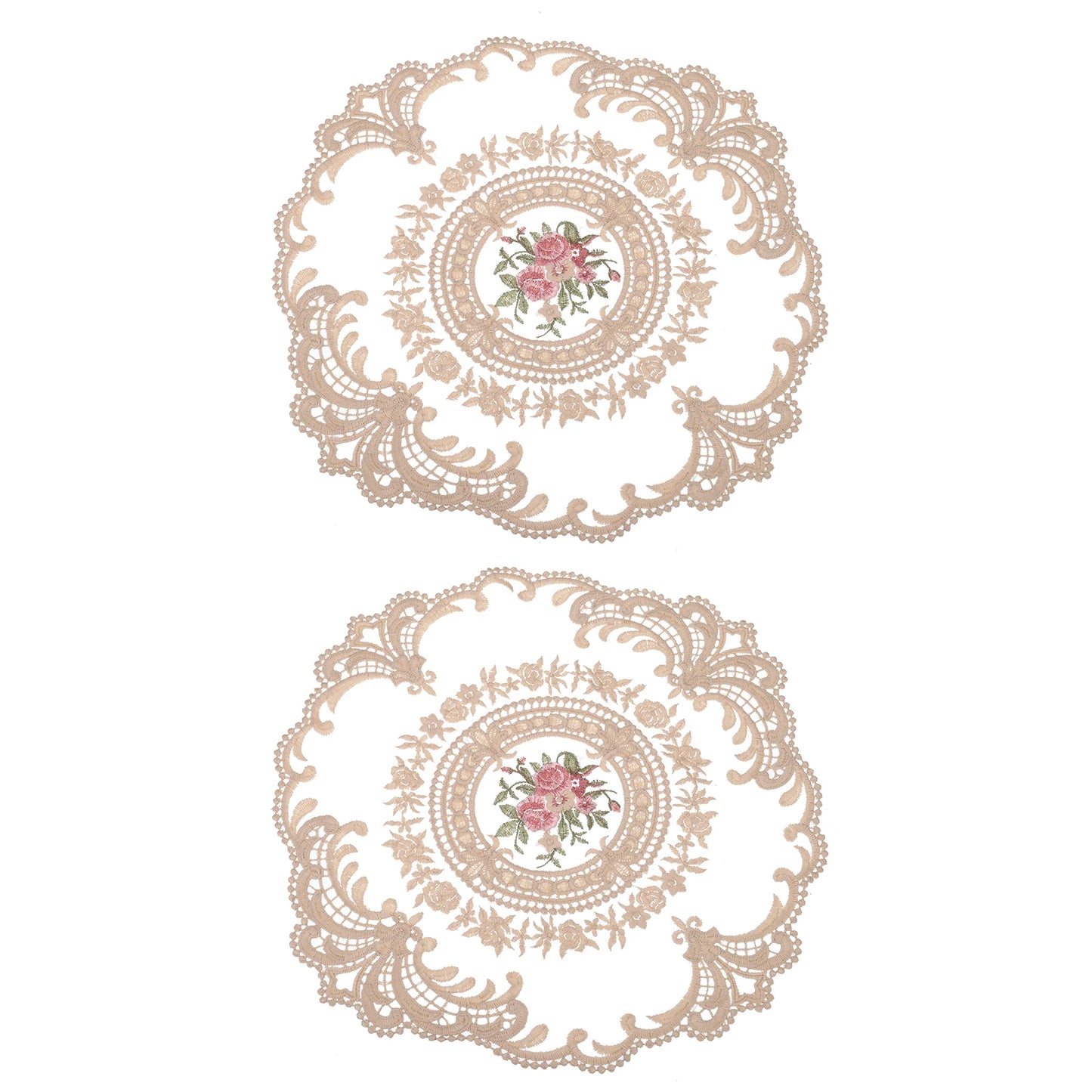 2Pcs Retro French Crochet Doilies