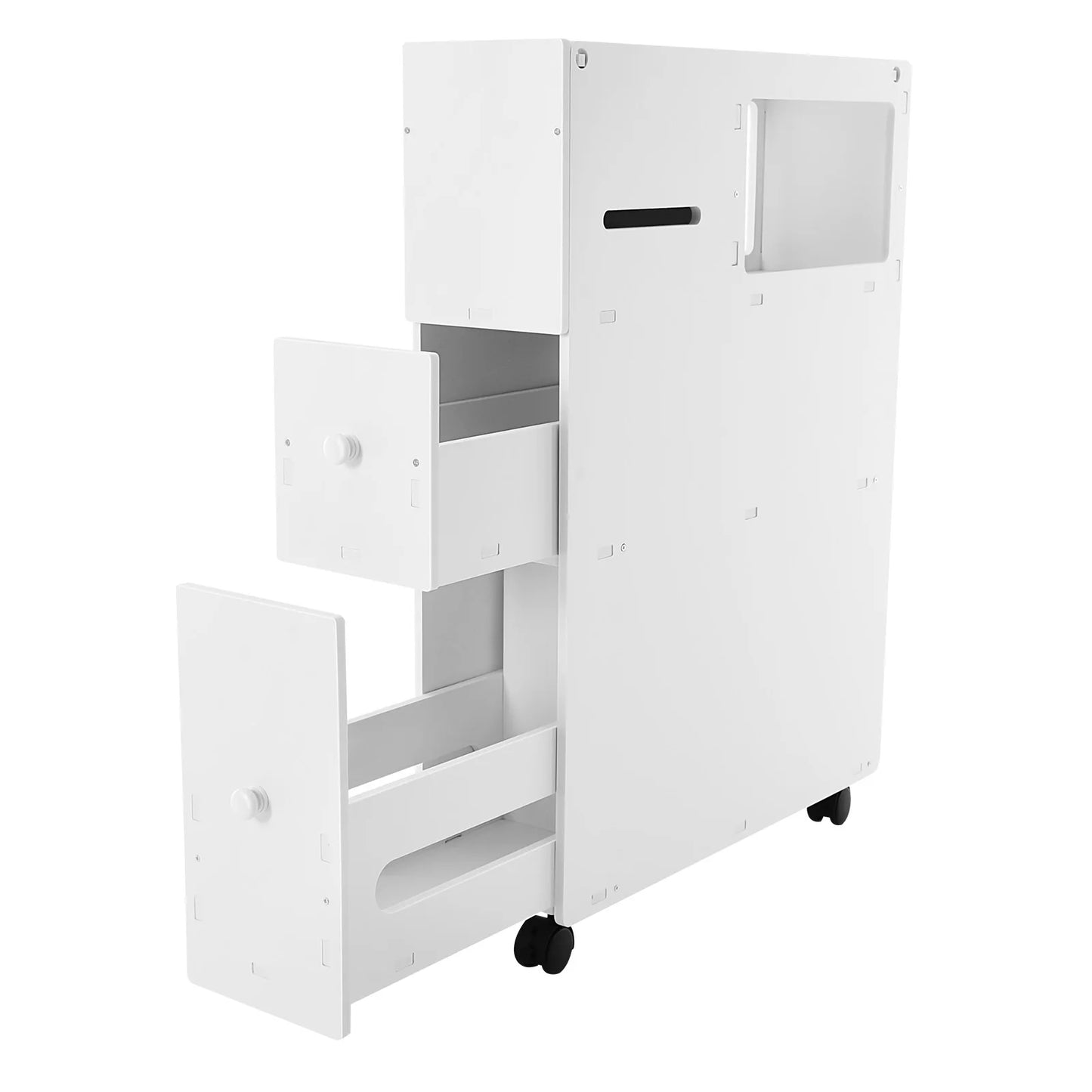 Bathroom Storage Cabinet, Narrow Floor Storage Cabinet, Storage Cabinet with Drawers 50kg Load-bearing Capacity