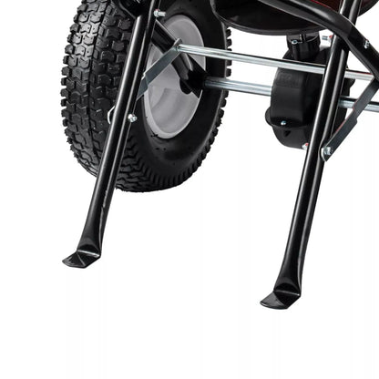 Broadcast Spreader Walk Behind Turf Spreader Steel Push Fertilizer Salt Spreader Garden Seeder for Home Farm 90LBS 12.5in Wheels
