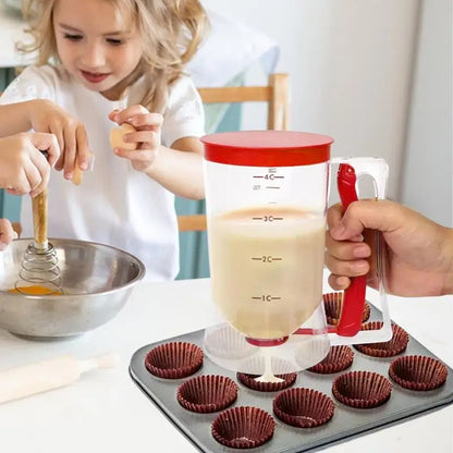 Pancake Mix Dispenser Handheld Cupcakes Batter Cup 900ml Batter Pourer Dispenser Leak-Proof Pancake Maker